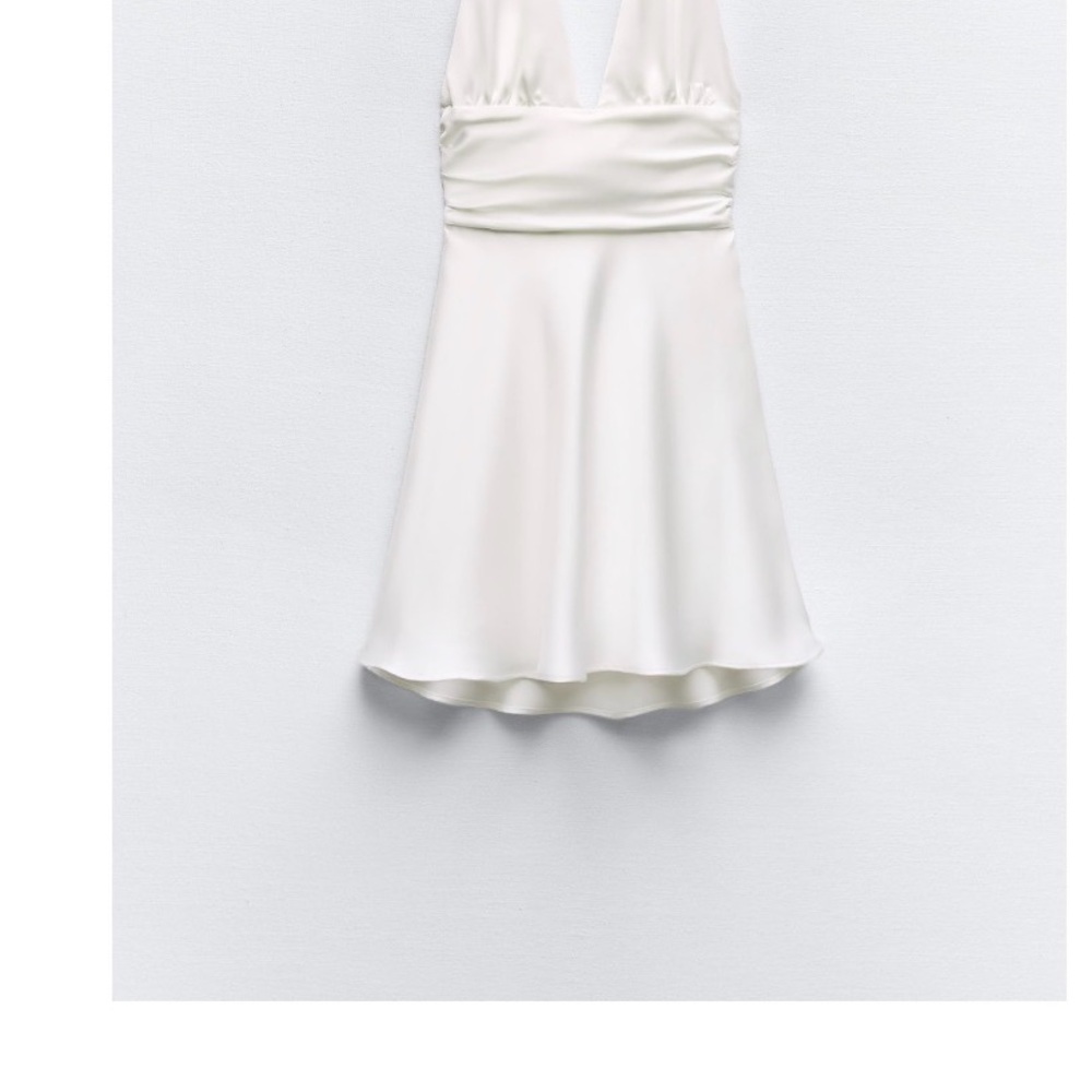 Zara White Halter Dress